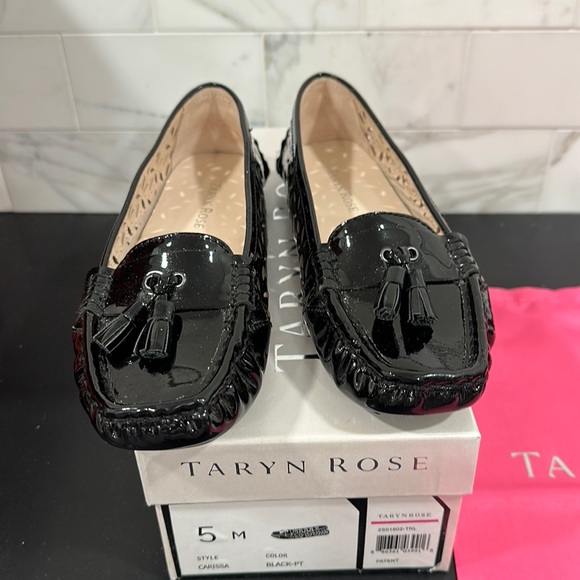 Taryn Rose Patent Leather Loafers Paisley Slip On Dress Shoes Black Size US 10 Taryn Rose 6.5 Black Patent Leather slip on loafers | eBay main image 3